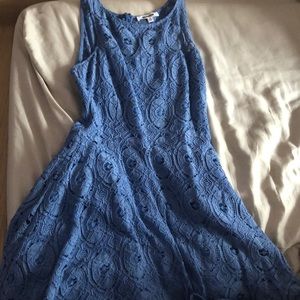 Blue patterned formal dress